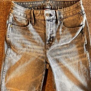 White House Black Market Distressed Light Blue Crop Jeans High Rise